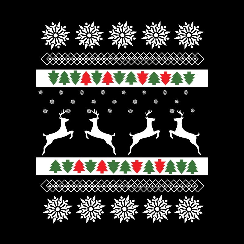 Weihnachtspulli Norweger Muster Rentiere