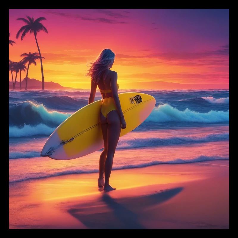 Catchin' Waves in Style - cool surfer