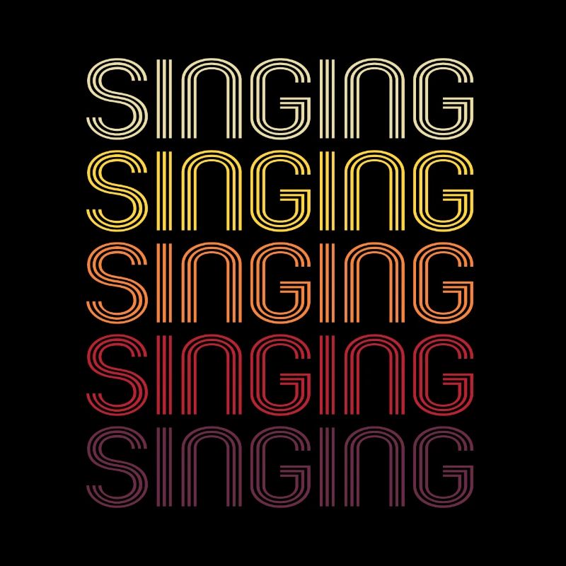 Sing Singing Retro Choir Music Singer Gift