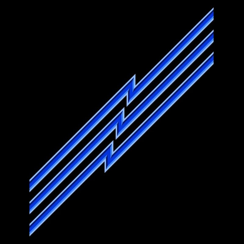 Flash Stripe Graphic - Diagonale / BLEU