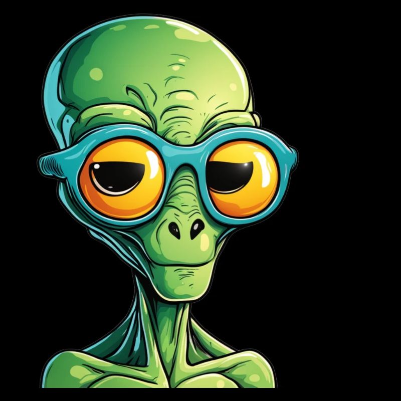 alien mit sonnenbrille