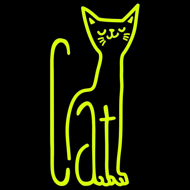 naughty cat from letters comic style