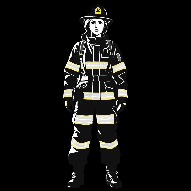 Feuerwehrfrau - Beruf Design Sticker