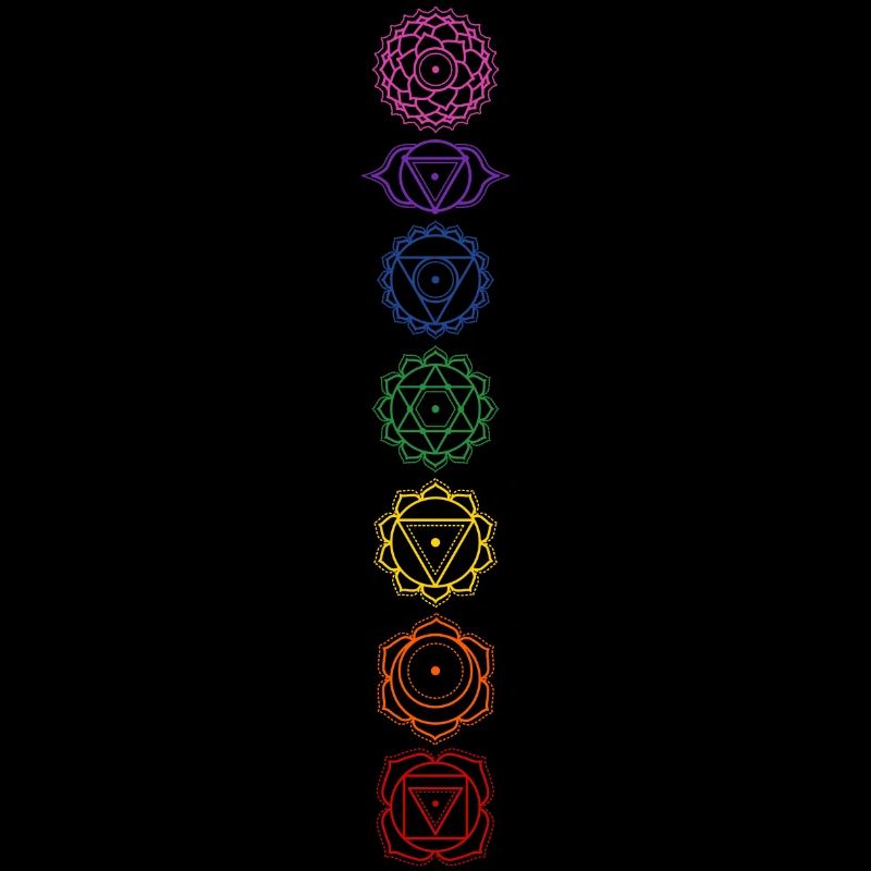 7 chakra symbols - colors assignment