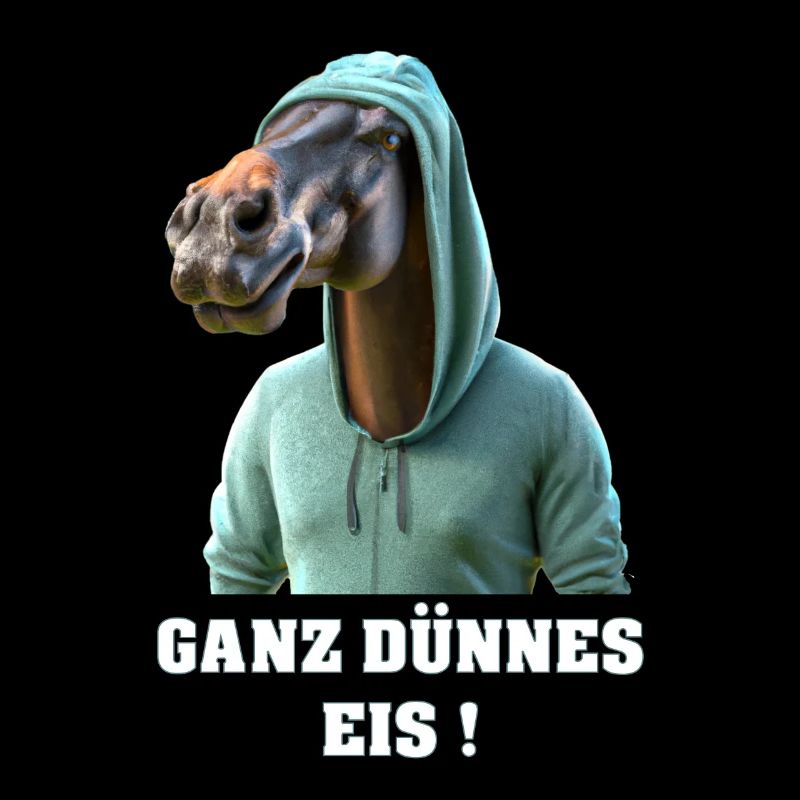 Pferd Ganz dünnes Eis Witzig