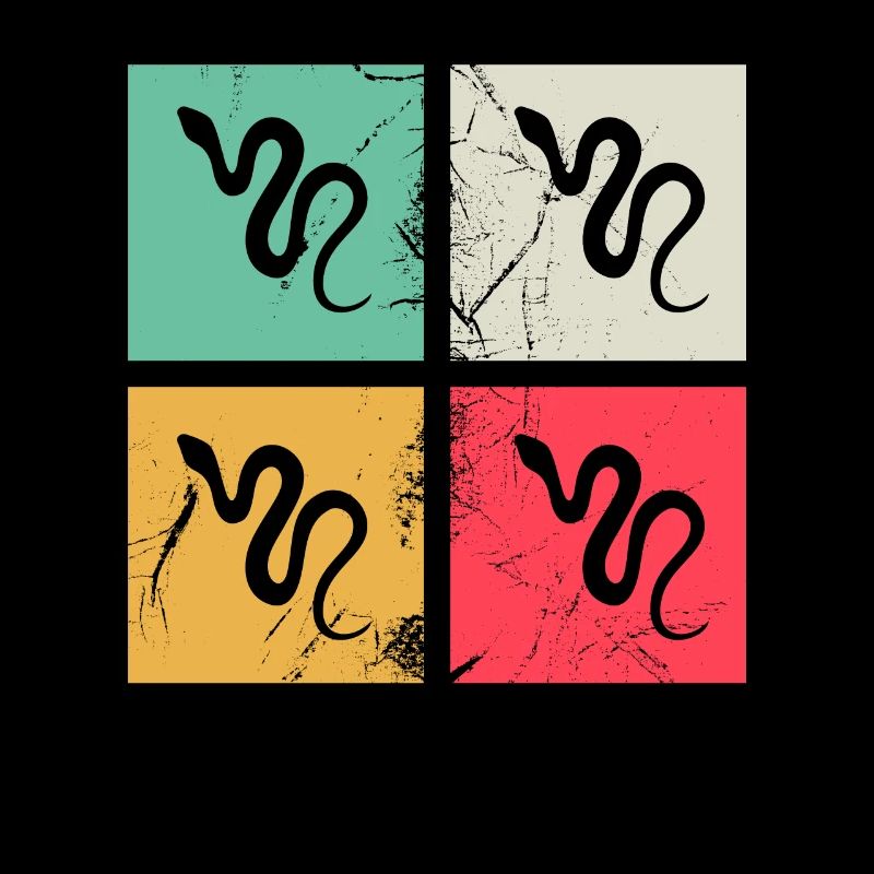Snake Retro Reptile Python Idée cadeau