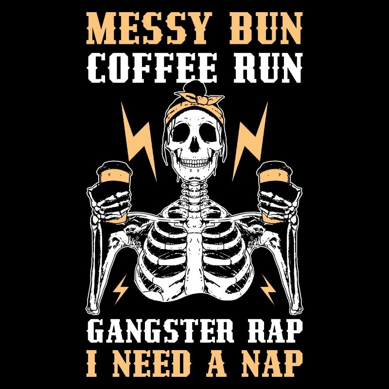 Messy Bun Coffee Run Kaffee Geschenk