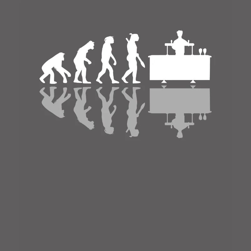 Human Evolution Funny Barkeeper Bartender