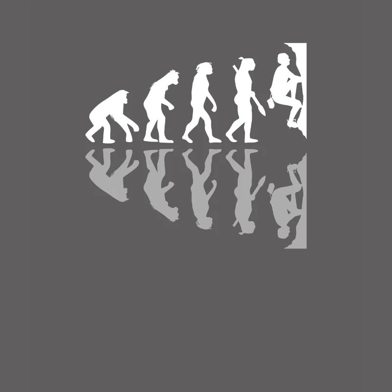 Human Evolution Funny Bouldering Climber Boulder
