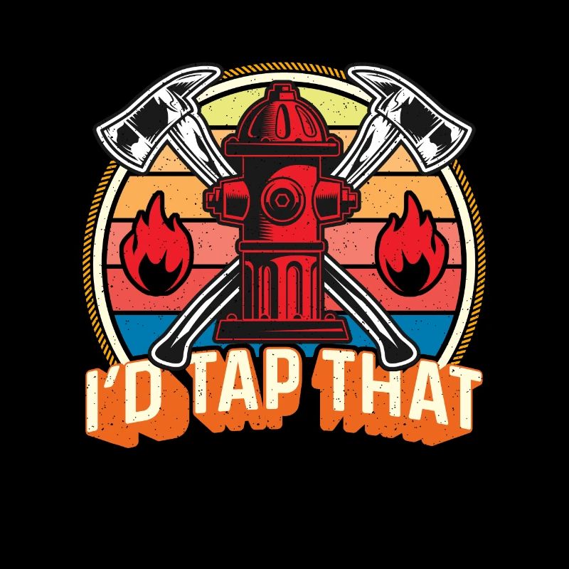 Chief Firefighter I'd Tap That Retro Fire Service