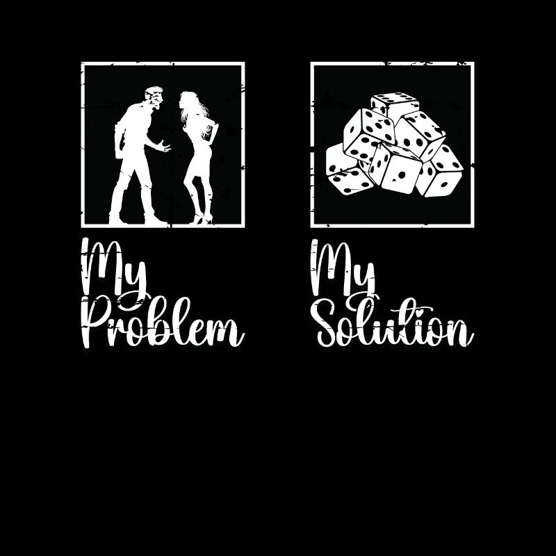 Bunco Player My Problem My Solution Pictogram Mom