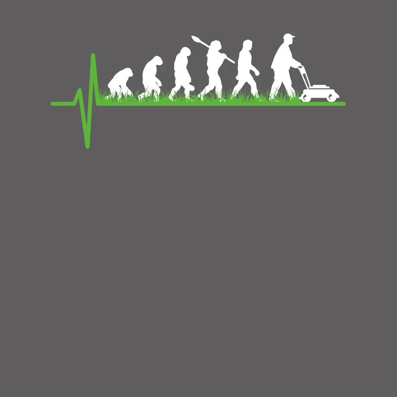 Rasen mähen Gärtner Evolution Geschenk