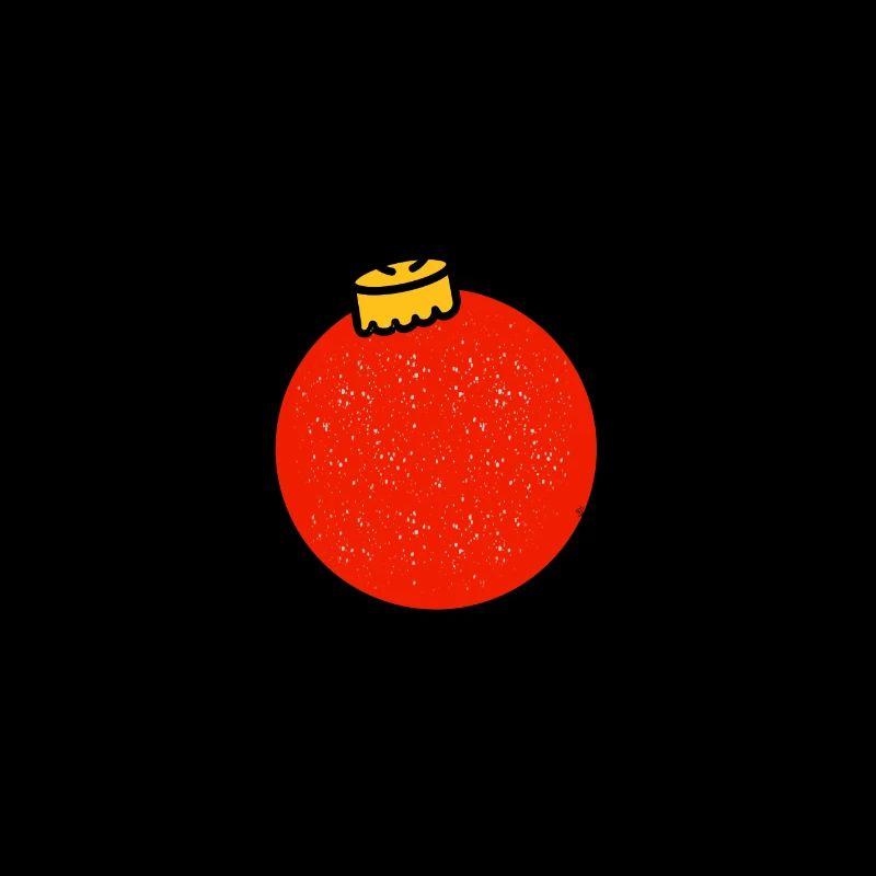 Rote Weihnachtskugel mit Glitzer