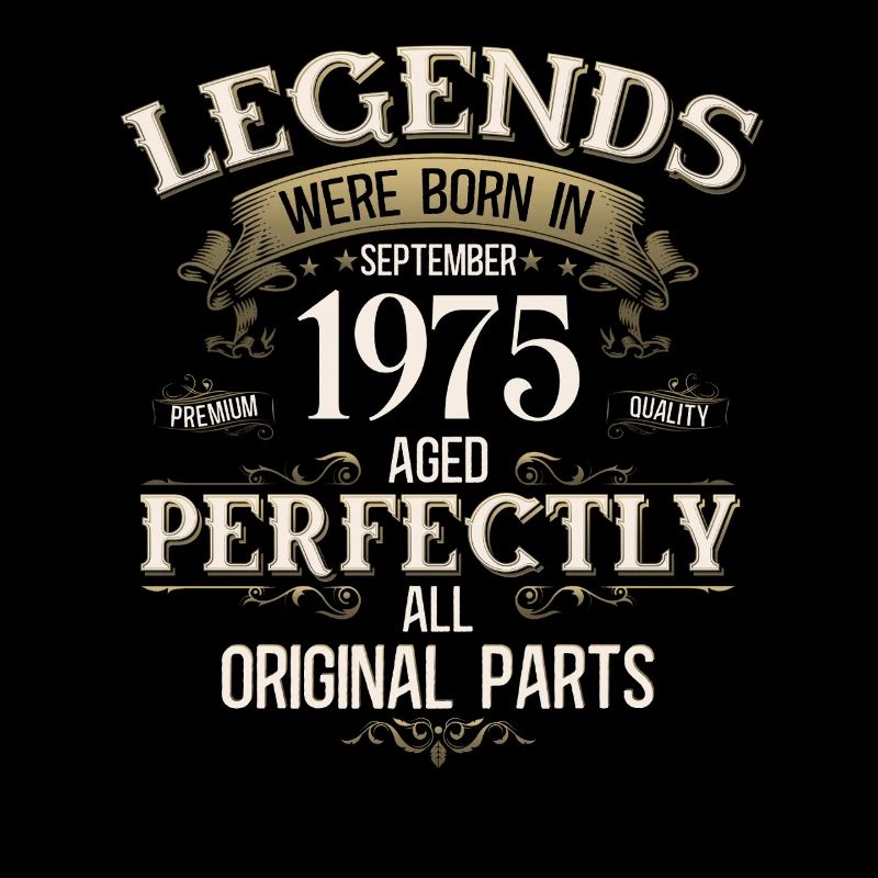 50. Geburtstag Geschenk Legende September 1975