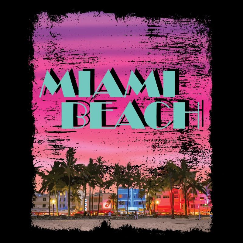 Miami Beach 80er Retro Vaporwave