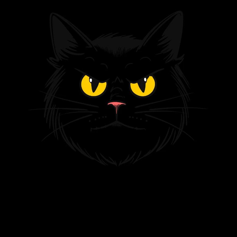 Chat de dessin animé effrayant