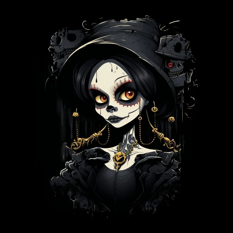 Süßes Gothic-Mädchen