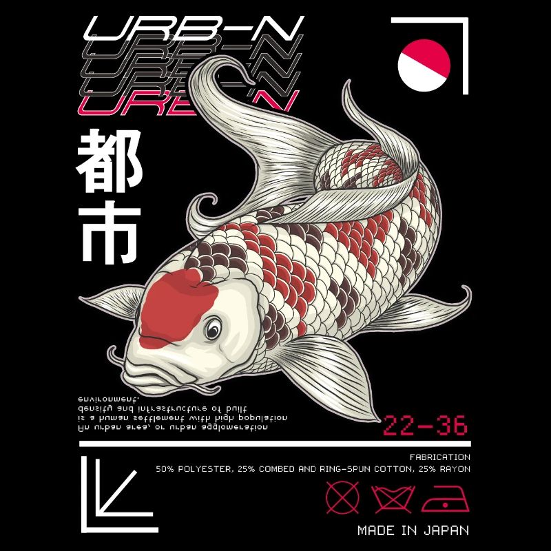 Japanese Art Style Koi Fish