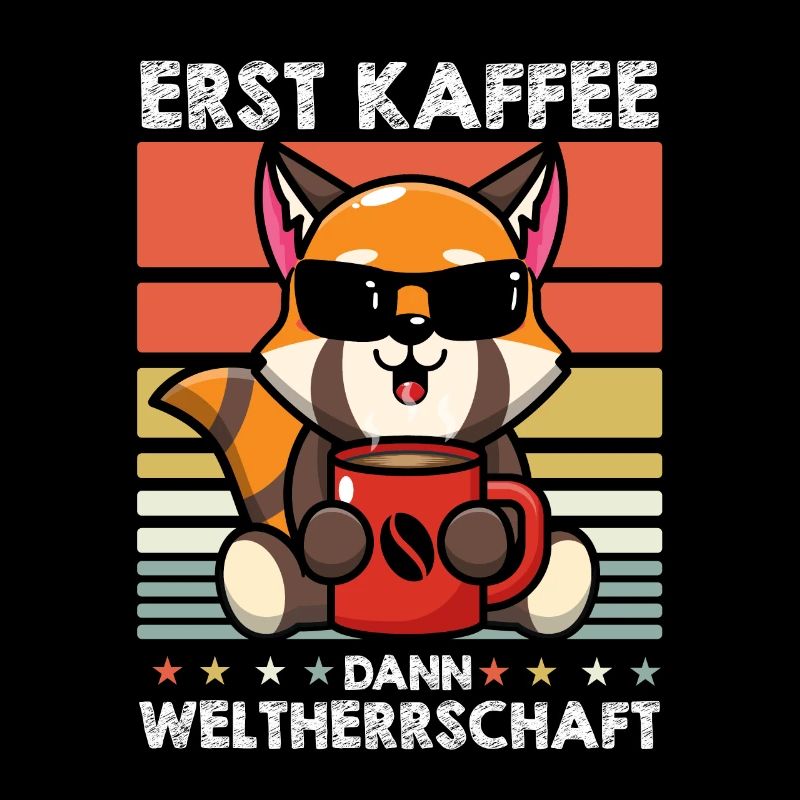 Roter Panda Sonnenbrille Kaffee