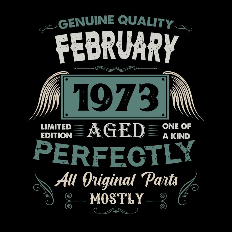 Februar 1973 Vintage Geburtstag Geschenk