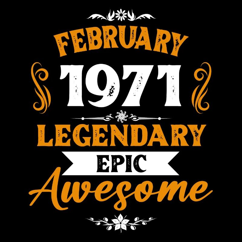 Februar 1971 Legenden Geburtstag Geschenk