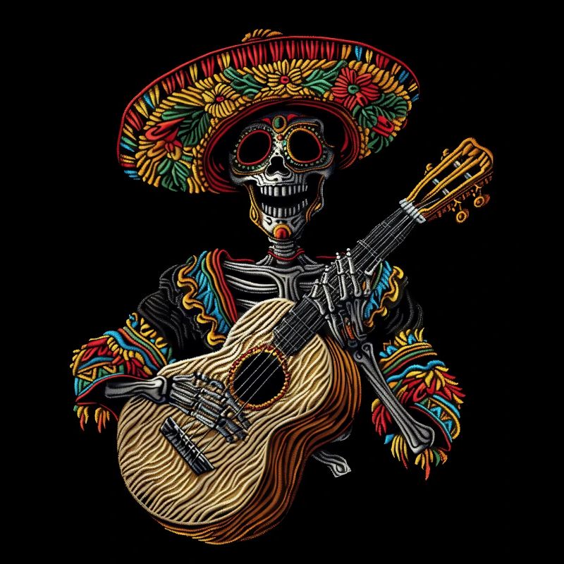 Ukulele Mexican Skeleton