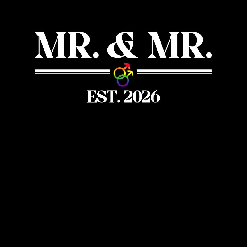 Mr. & Mr. Est. 2026 Hochzeit Homo-Ehe