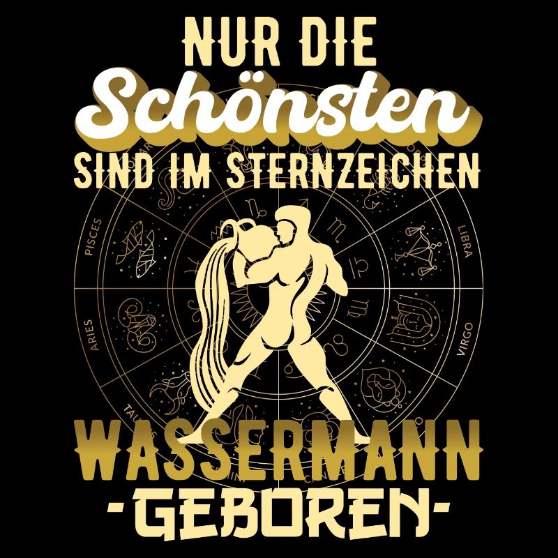 Sternzeichen Wassermann Aquarius Spruch Geschenk
