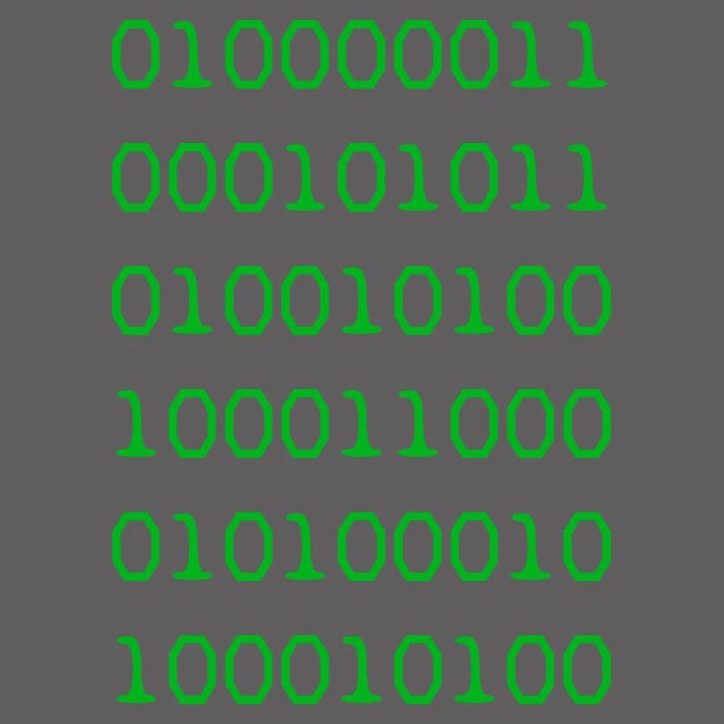 Green binary code web developer funny humor