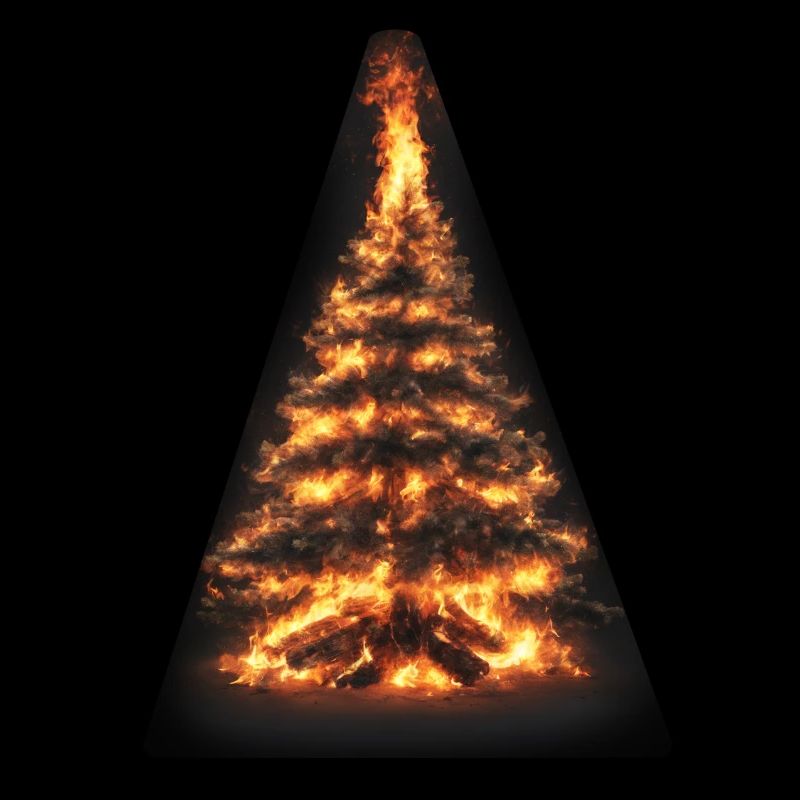 Fiery Christmas Tree