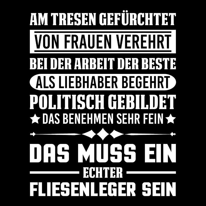 Fliesenleger Spruch Geschenk