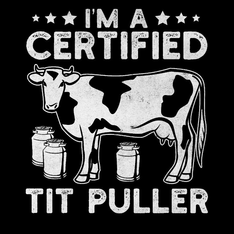 Certified Tit Puller Cow Milking Farmer