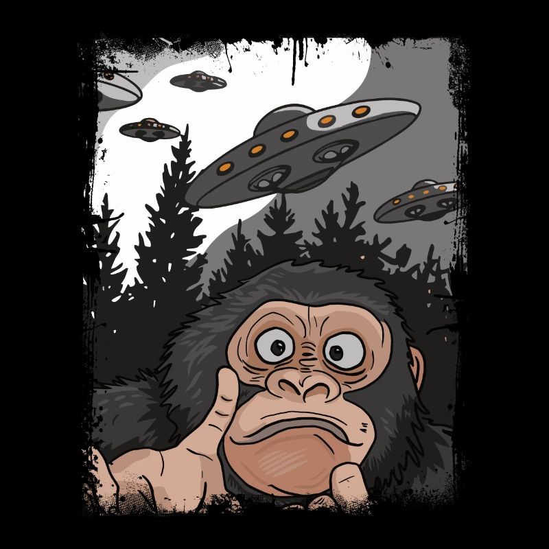 Funny Gorilla UFO Weird Stuff Meme