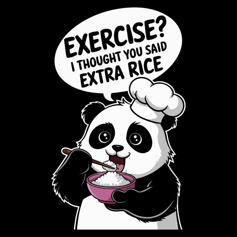 panda bear said extra rice