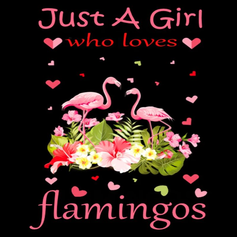 Nur ein Mädchen, das Flamingos liebt