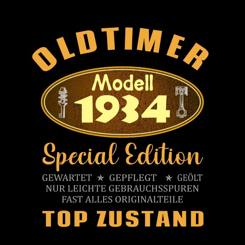 Oldtimer Modell 1934 Auto 88. Geburtstag Geschenk
