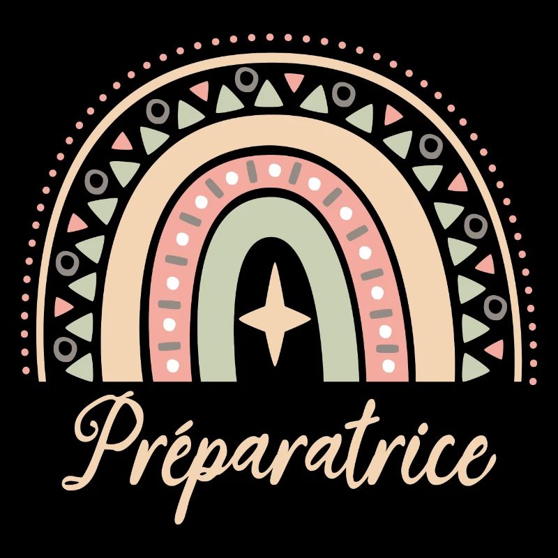 Cadeau Préparatrice. Boho Rainbow préparatrice.