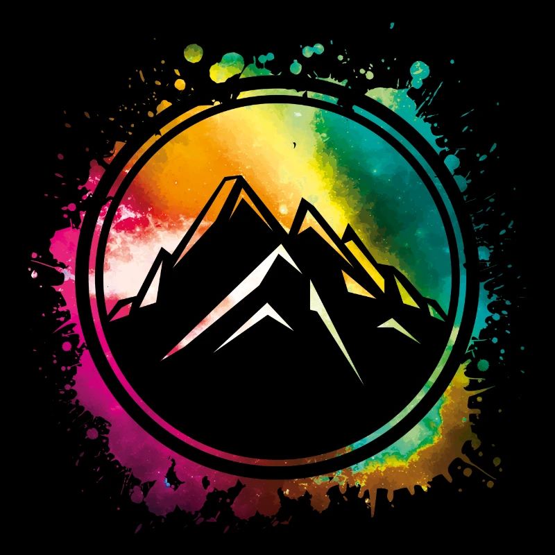 mountain berge symbol bunt klecks