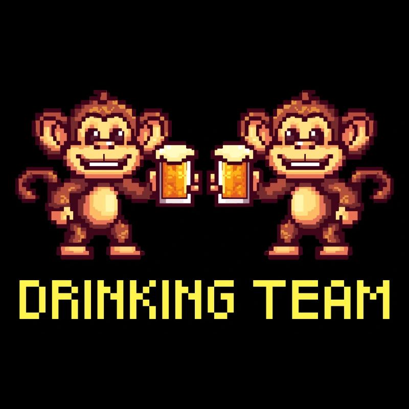 Affe Drinking Team Bier Party