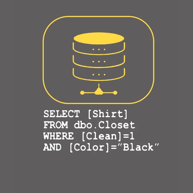 Code de base de données SQL Sarcasm Developer Gift