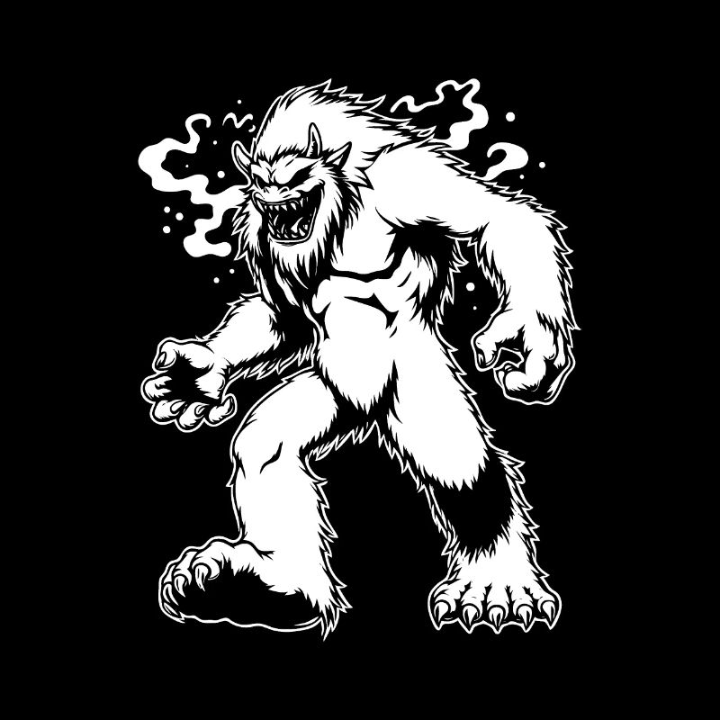 Creepy Yeti: Mysterious Comic Monster Design