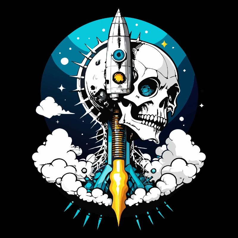 Rocket Skull // Skull Rocket // Espace FS0154
