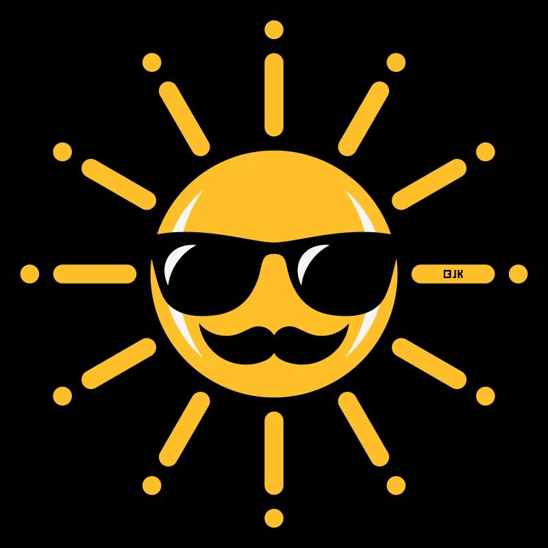 Lustige Sonne Mit Sonnenbrille Und Schnurrbart 2C