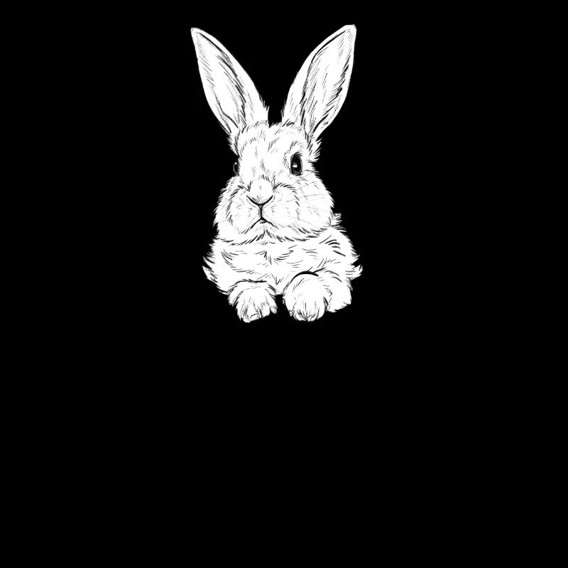 cute rabbit in bag