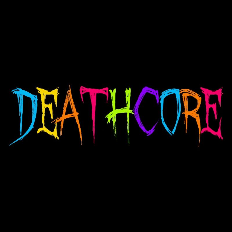 Lustige Deathcore Regenbogenfarben Metalhead