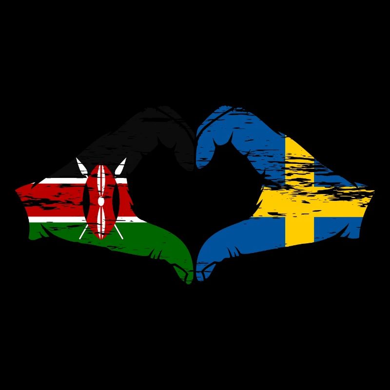 Kenya Suède mains forme de coeur utilisé