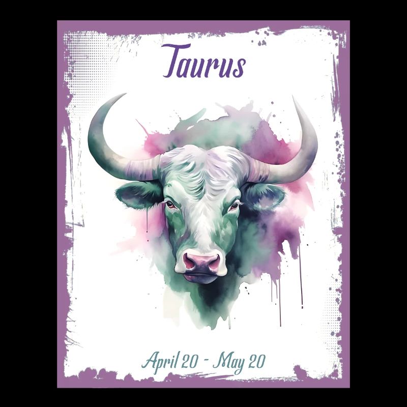 Sternzeichen in Aquarell: Stier der Stier