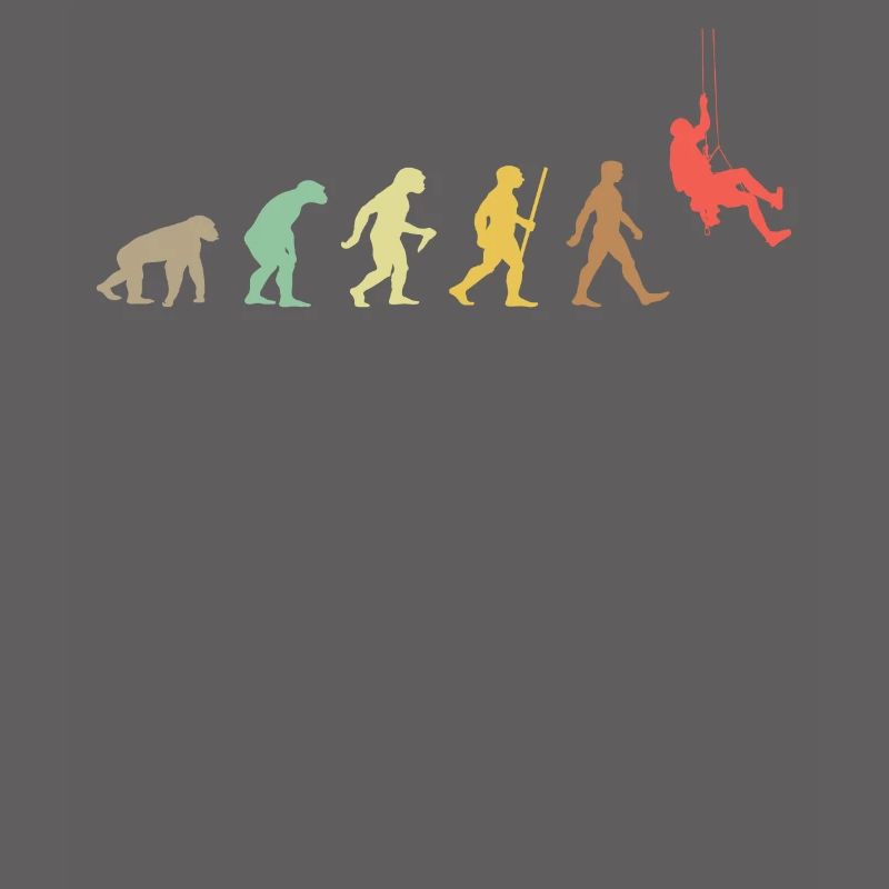 Climbing Retro Rock Climbing Evolution Climber