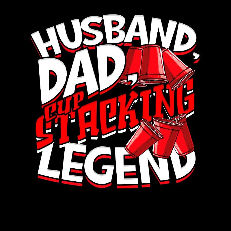 Husband Dad Cup Stacking Legend