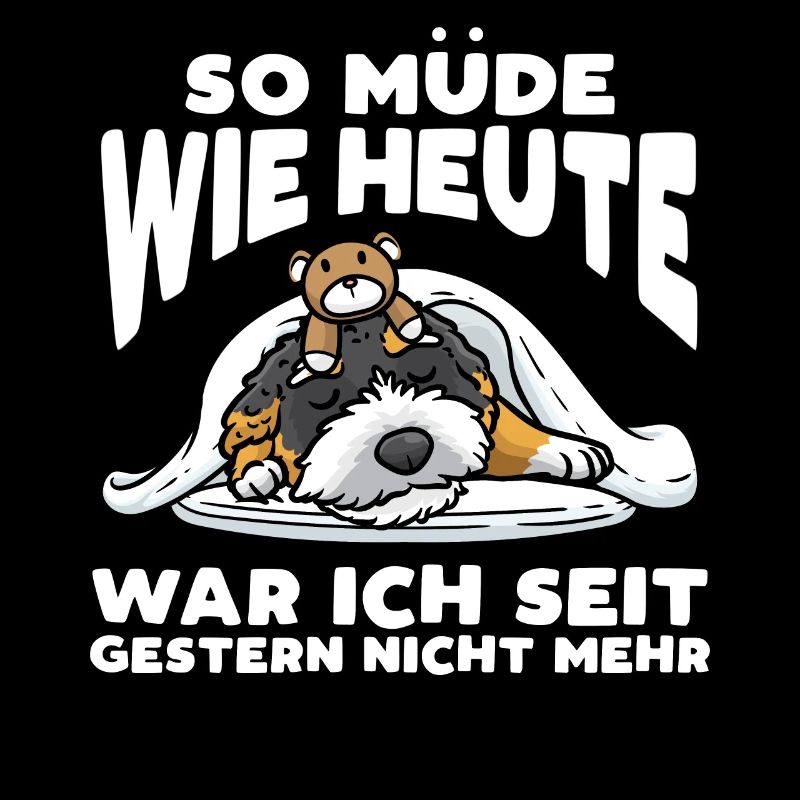 Bernedoodle Hund Mit Kuscheltier Schlaf Schlummern